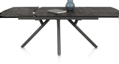 Novello, uitschuiftafel 200 (+ 78) x 100 cm - Primo Laminato marble - Onyx