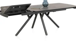 Novello uitschuiftafel 200 x 100 cm in de kleur Lichtgrijs - XOOON