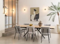 Novello uitschuiftafel 170 x 100 cm in de kleur Naturel - XOOON