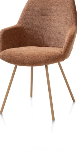 Odin armleuningstoel stof Vada koper in de kleur Koper - XOOON