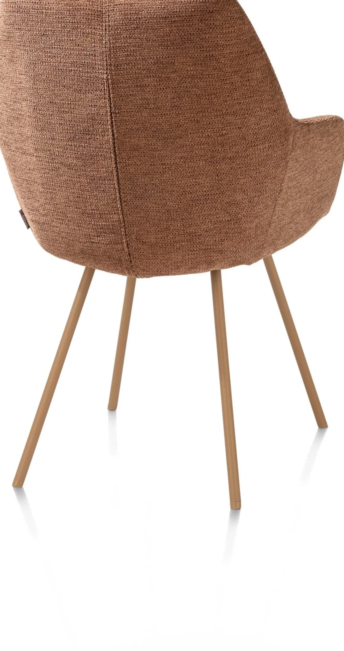 Odin armleuningstoel stof Vada koper in de kleur Koper - XOOON