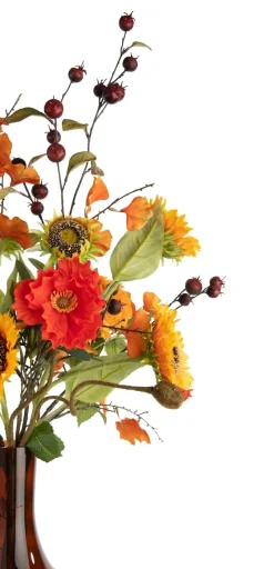 Olive Leaf Spray H82cm kunstbloem in de kleur Groen