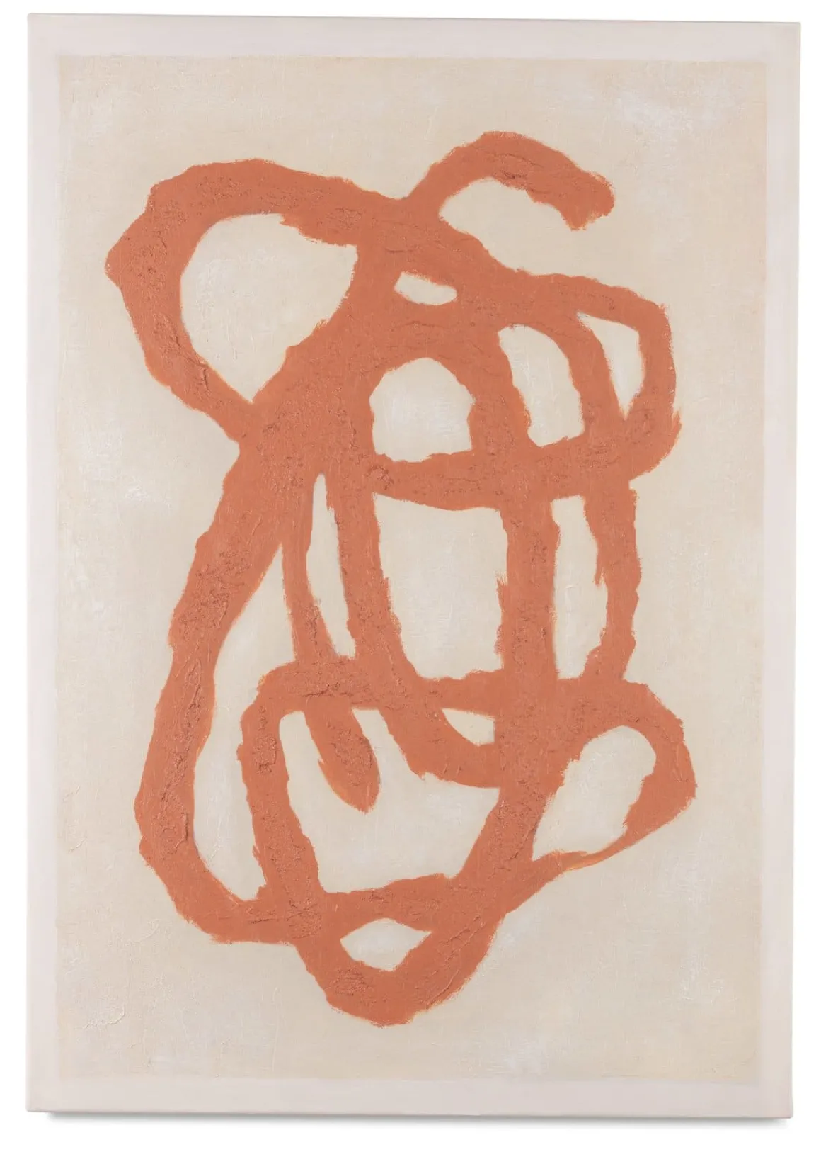 Organic Abstract schilderijen in de kleur Oranje - COCOmaison