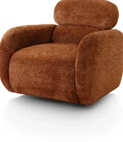 Ostia, draaifauteuil stof Derby - koper