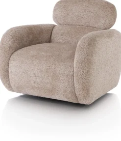 Ostia, draaifauteuil stof Derby - beige