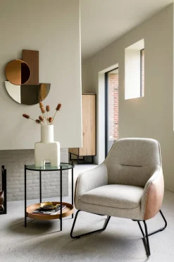 Oviedo fauteuil met combistof en lage rug