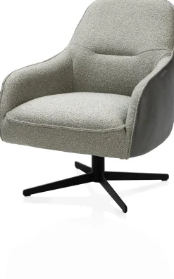 Oviedo fauteuil met combistof en lage rug