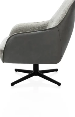 Oviedo fauteuil met combistof en lage rug