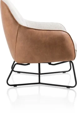 Oviedo fauteuil met combistof en lage rug