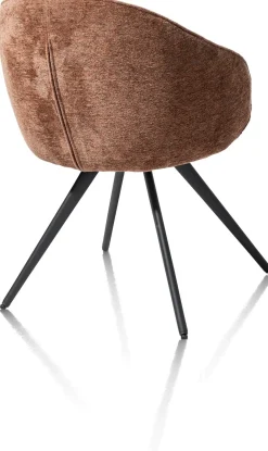 OWEN armstoel 4-poots zwart (ROB) - draaibaar - XOOON