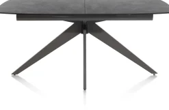 PADOVA uitschuiftafel 180 (+ 60) x 90 cm - keramiek op glas