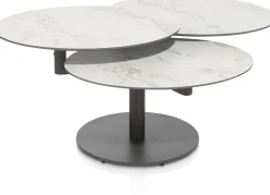 PETE salontafel draaibaar - ca. 100 x 100 cm (rond) - wit