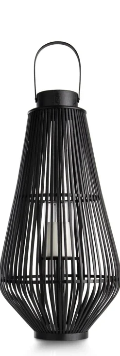 Philou windlicht H70,5cm in de kleur Zwart - COCOmaison