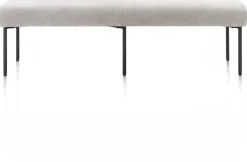 Reverso, eetkamerbank 170 cm - zonder rug - pocket - stof Livigno - Kiezel