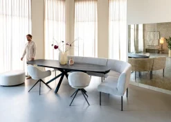 Reverso eetkamerbank 170 cm in de kleur Kiezel - XOOON