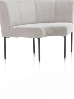 Reverso hoek voor eetkamerbank in de kleur Kiezel - XOOON