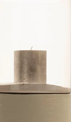 Reza windlicht (H84cm) in de kleur Taupe - COCOmaison