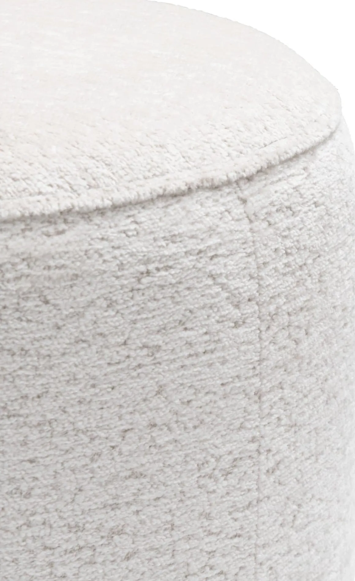 Roan poef rond (H44cm) in de kleur Oker - COCOmaison