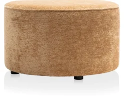 Roan poef rond (H44cm) in de kleur Oker - COCOmaison