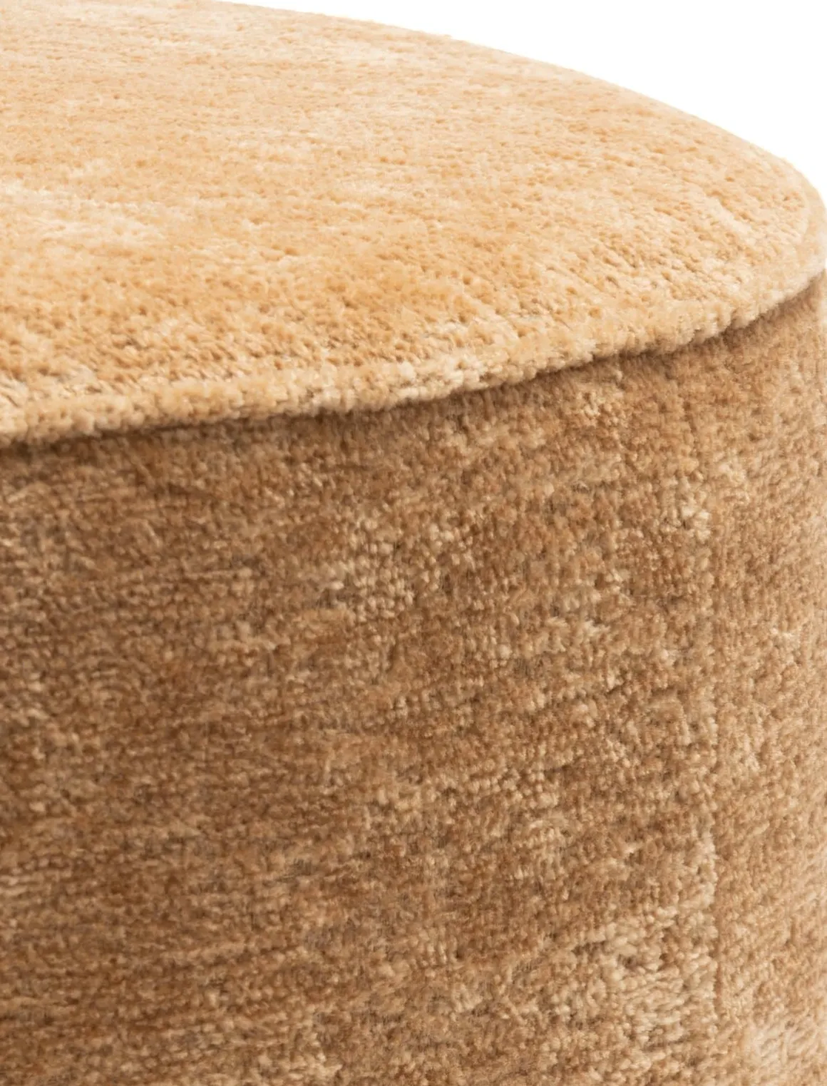 Roan poef rond (H44cm) in de kleur Oker - COCOmaison