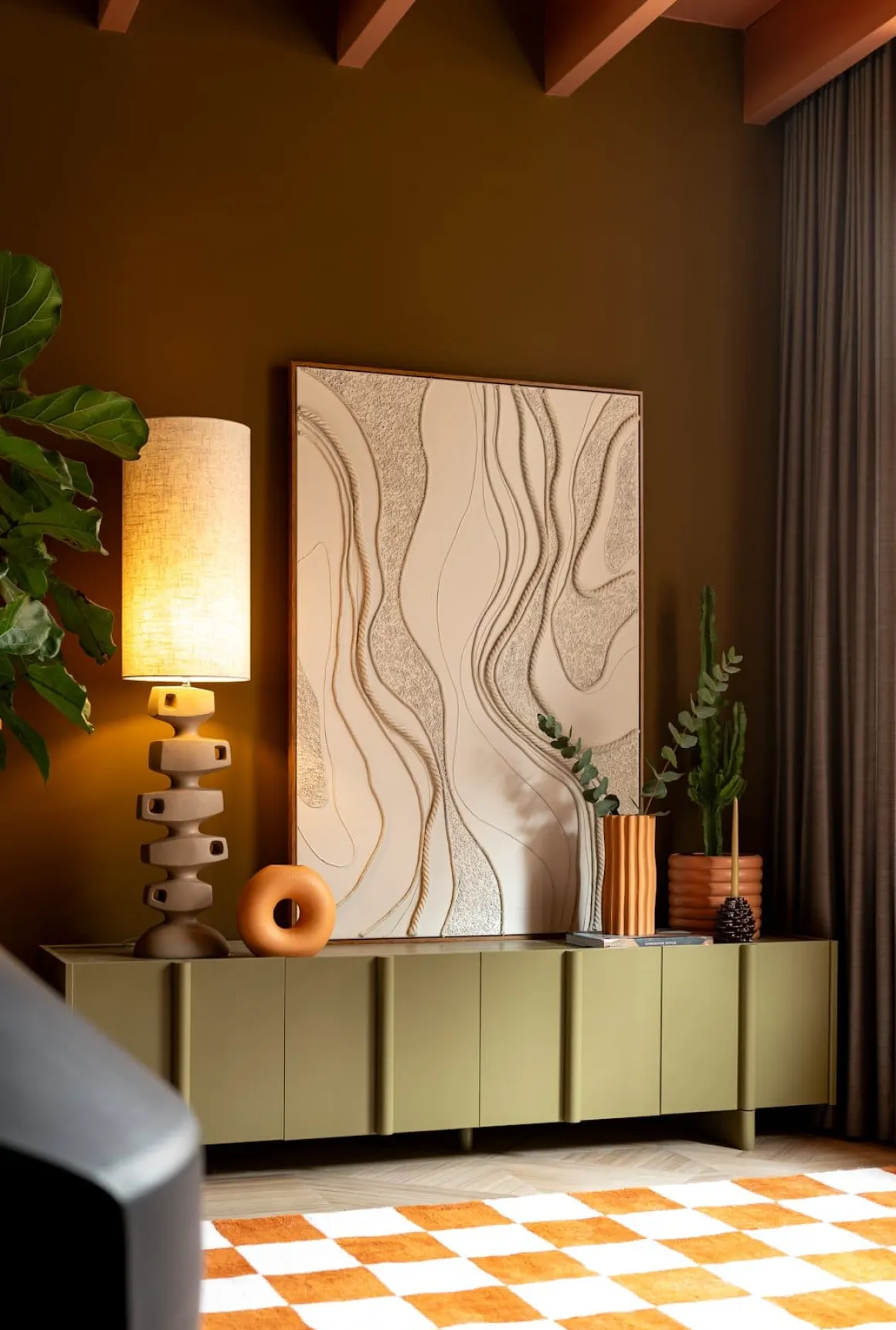 Rope schilderij 100x150cm in kleur Crème shop je bij COCOmaison