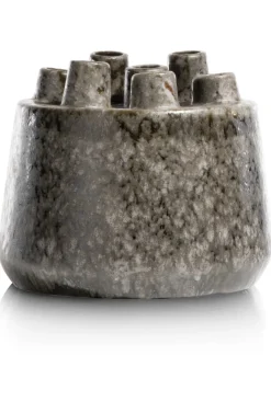 Safia vaas H21cm in de kleur Zwart - COCOmaison