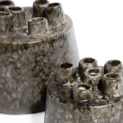 Safia vaas H21cm in de kleur Zwart - COCOmaison