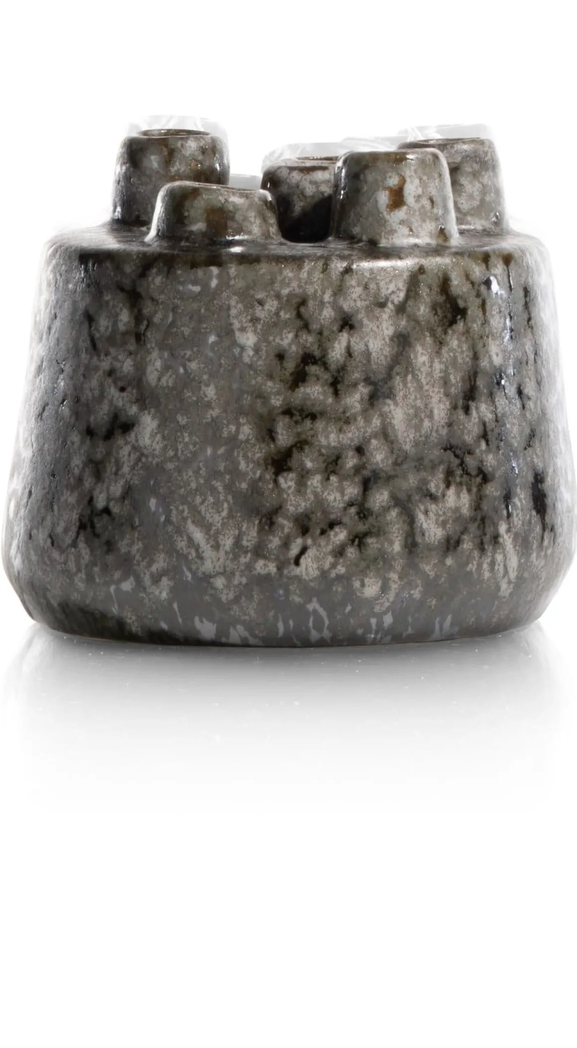 Safia vaas H15cm in de kleur Zwart - COCOmaison