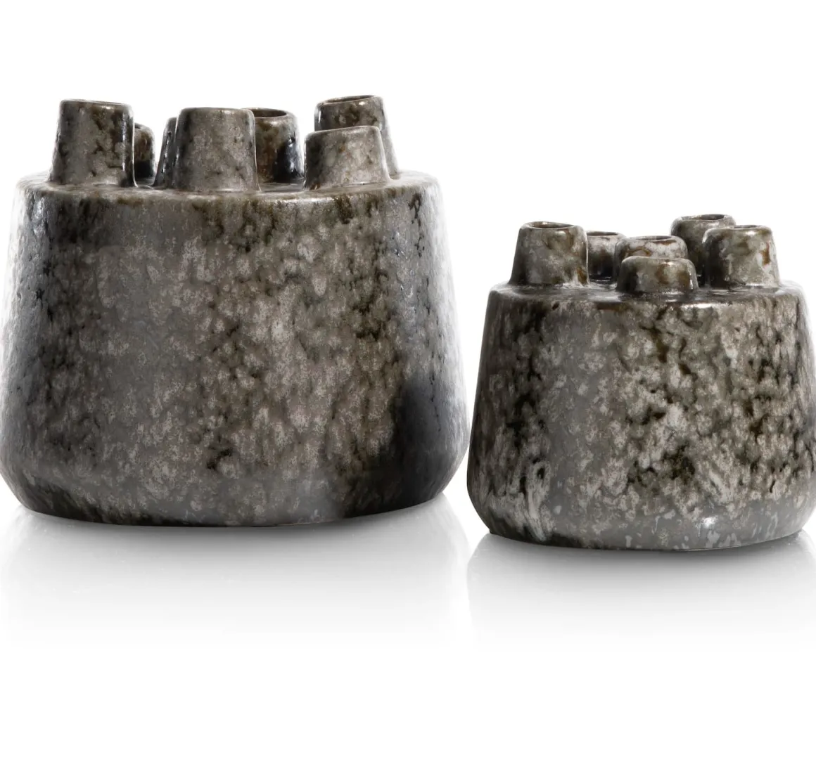 Safia vaas H15cm in de kleur Zwart - COCOmaison