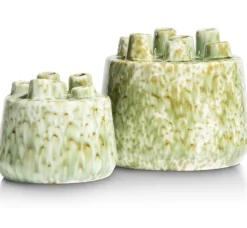Safia vaas H21cm in de kleur Groen - COCOmaison
