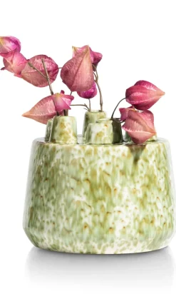 Safia vaas H21cm in de kleur Groen - COCOmaison