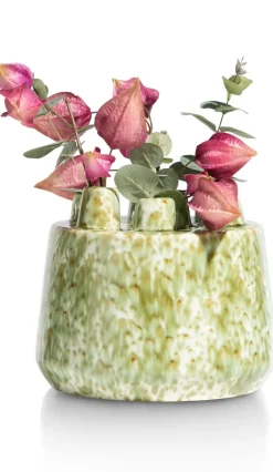 Safia vaas H21cm in de kleur Groen - COCOmaison