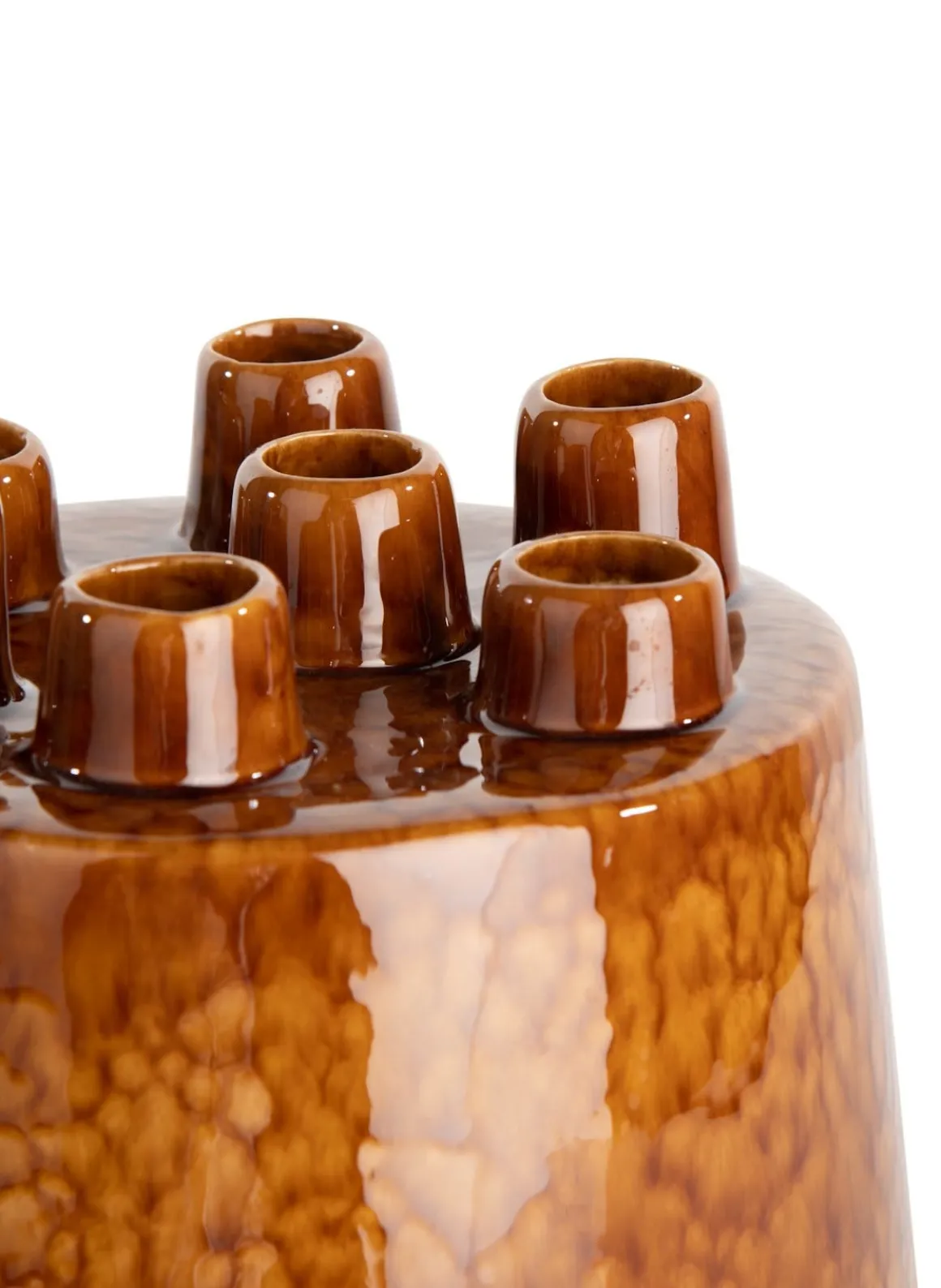 Safia vaas H15cm in de kleur Bruin - COCOmaison