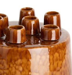 Safia vaas H15cm in de kleur Bruin - COCOmaison