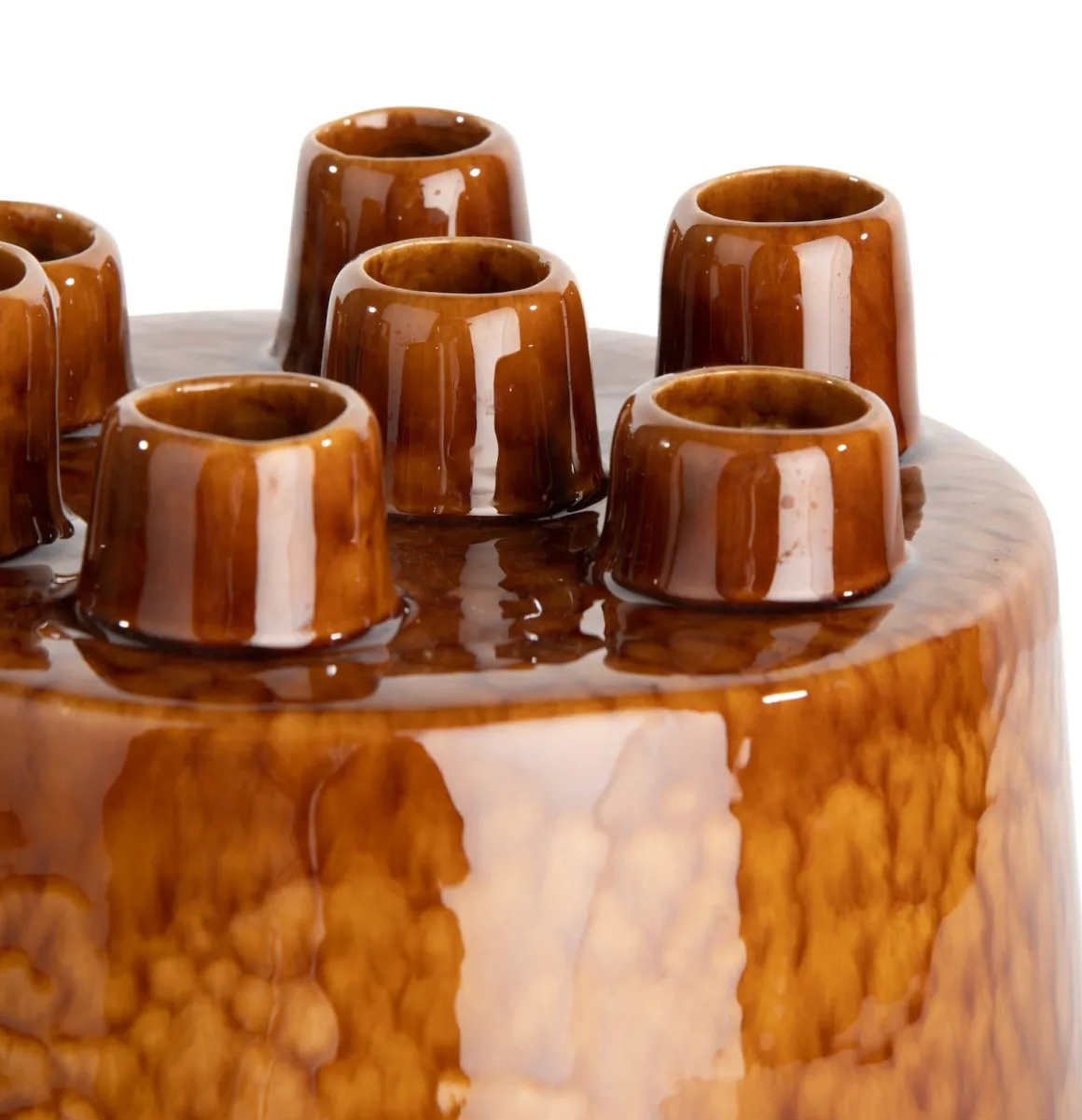 Safia vaas H15cm in de kleur Bruin - COCOmaison