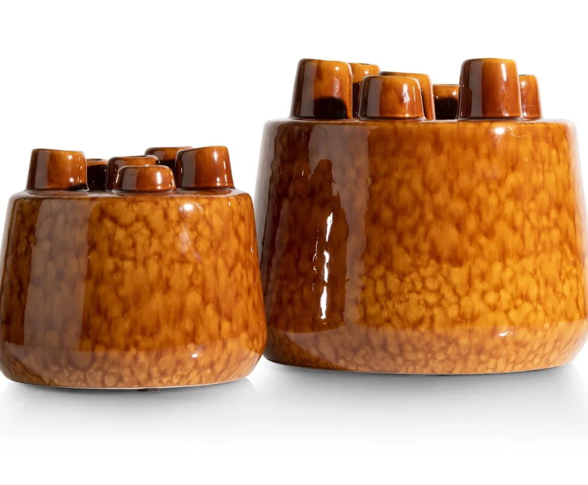 Safia vaas H15cm in de kleur Bruin - COCOmaison