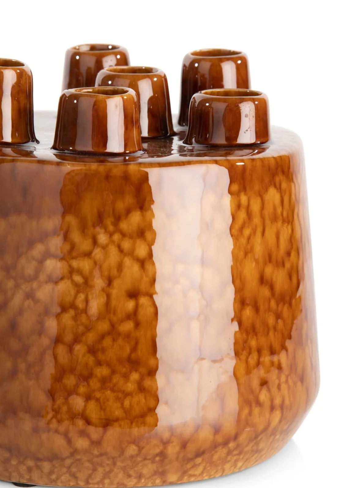 Safia vaas H15cm in de kleur Bruin - COCOmaison