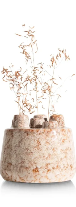 Safia vaas H15cm in de kleur Beige - COCOmaison