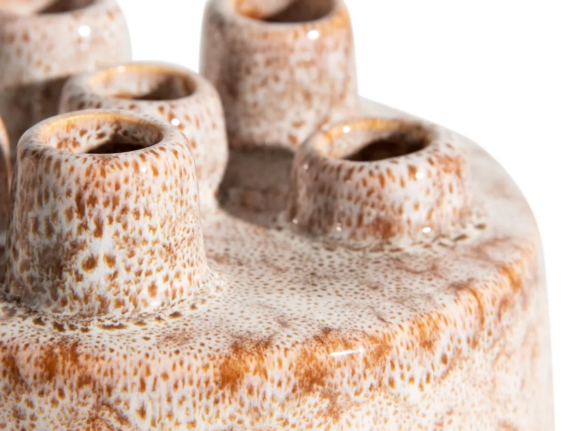 Safia vaas H15cm in de kleur Beige - COCOmaison