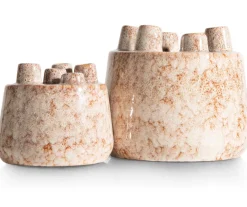 Safia vaas H15cm in de kleur Beige - COCOmaison