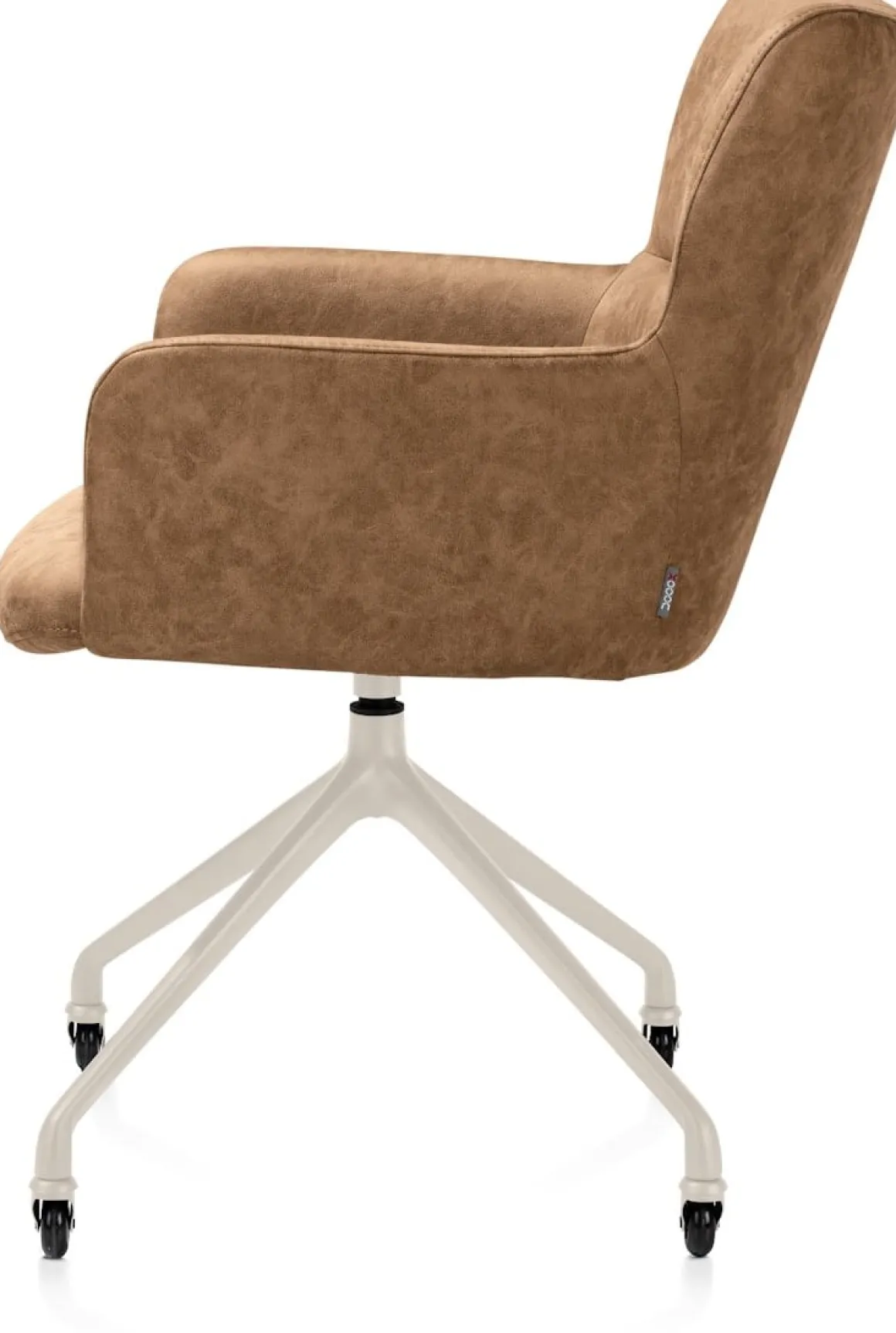 Sage, armstoel + wielen - alu frame in creme - stof Oregon - Desert