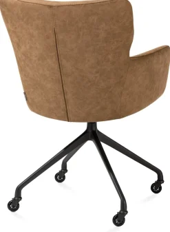 Sage, armstoel + wielen - alu frame in rough off black - stof Oregon - Desert