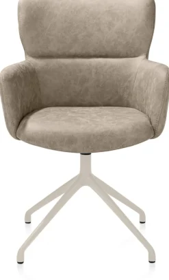 Sage, armstoel draaibaar - creme - stof Oregon - beige