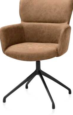 Sage, armstoel draaibaar - rough off black - stof Oregon - Desert