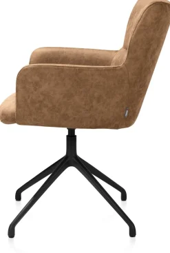 Sage, armstoel draaibaar - rough off black - stof Oregon - Desert