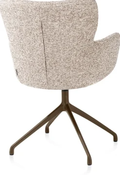 Sage, armstoel draaibaar - steelbrown - stof Luton - koper