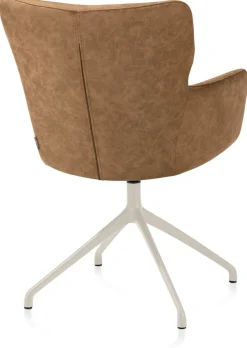 Sage, armstoel draaibaar - creme - stof Oregon - Desert