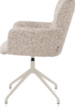 Sage, armstoel draaibaar - creme - stof Luton - koper