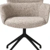 Sage, armstoel draaibaar - rough off black - stof Luton - koper