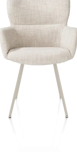 Sage, armstoel 4-pootjes creme - stof Luton - Creme